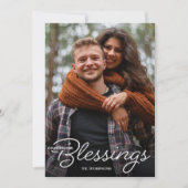 Das Zählen unseres Segens Erstes Weihnachtsfest-Fo Ankündigung (Vorderseite)