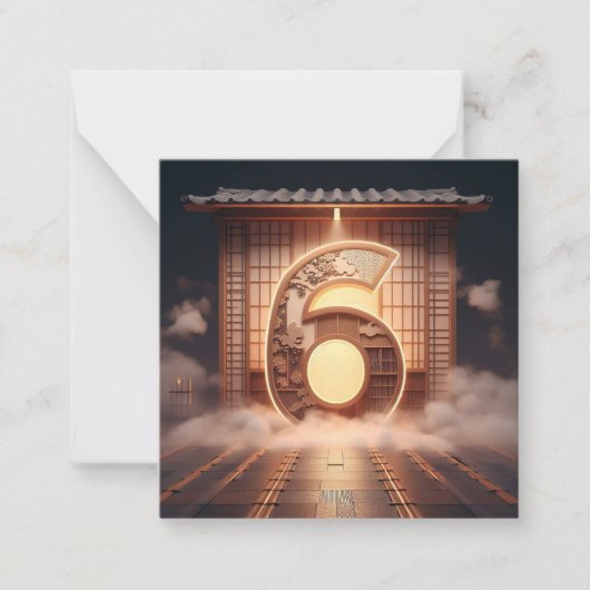 Das Zahlenspiel - Die Karte von 6 (Vorderseite)