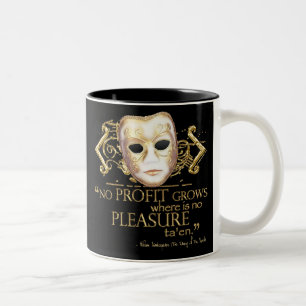 Das Zähmen des Spitzmaus-Zitats (Goldversion) Zweifarbige Tasse