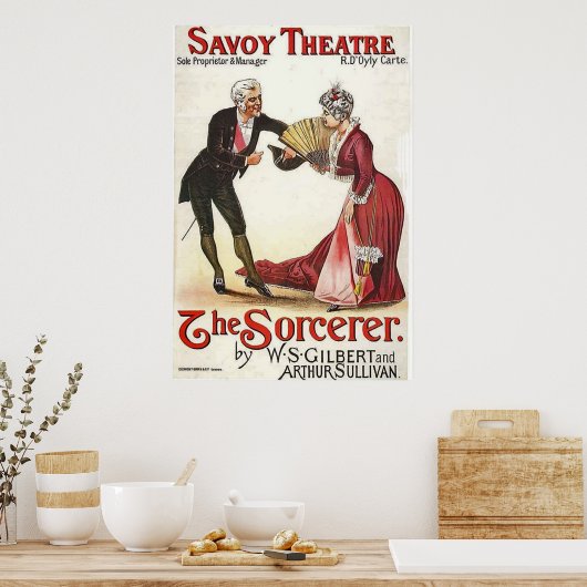 Das Zaubererleben.~ Savoy Theater London 1884 Poster (Küche)