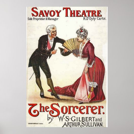 Das Zaubererleben.~ Savoy Theater London 1884 Poster (Vorne)
