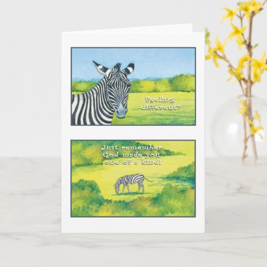 Das zebra-Gruß-Karten-Psalm-139:14 Karte (Gelbe Blume)