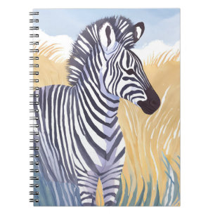 Das Zebra   Wasserfarbe Safari Tier Natur Notizblock