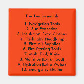 Das Zehn Essentials Magnet (Vorne)