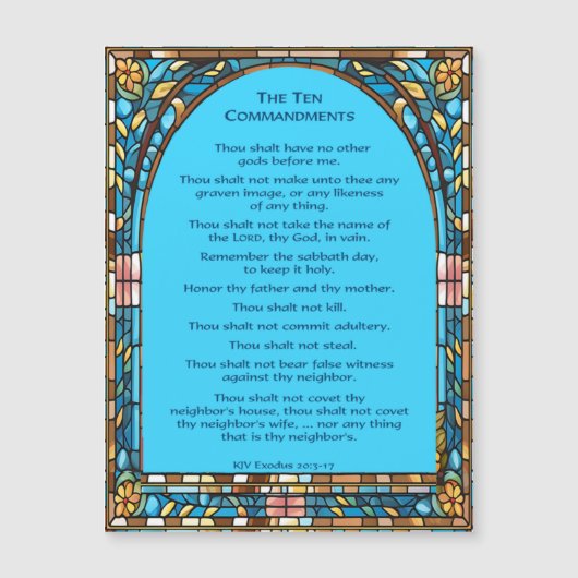 Das Zehn Gebote Magnet (Vorderseite)