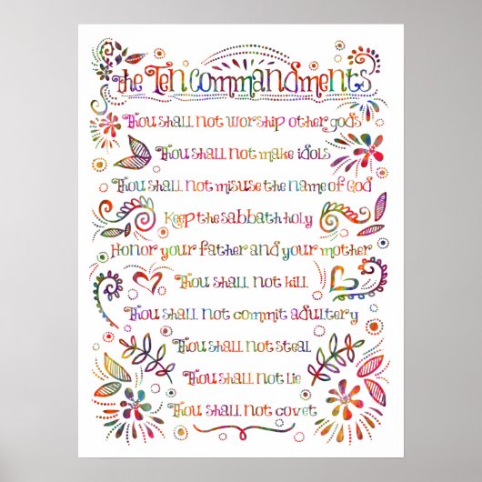 Das Zehn Gebote Poster (Vorne)