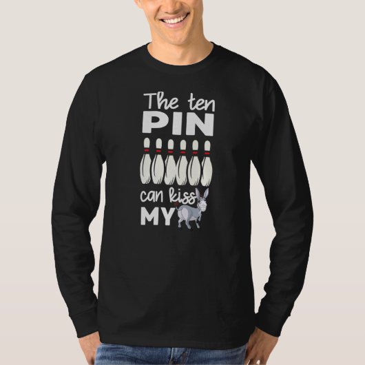 Das zehnte Button kann meinen Donkey Funny Bowling T-Shirt (Vorderseite)
