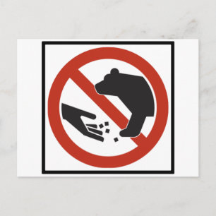 Das Zeichen "Bären" darf nicht Gefüttert werden Postkarte