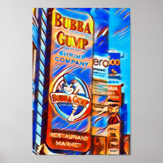 Das Zeichen der Bubba Gump Shrimp Company Poster