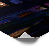 Das Zeichen des Fischers in der Nacht Poster (Ecke)