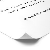 Das Zeichen für das Hochzeitshilfeschild der Liebe Poster (Ecke)