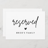 Das Zeichen für die Hochzeit einer modernen Braut Ankündigung (Vorne/Hinten)