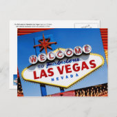 Das Zeichen "Willkommen bei Fabulous Las Vegas" Postkarte (Vorne/Hinten)