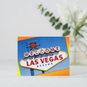 Das Zeichen "Willkommen bei Fabulous Las Vegas" Postkarte (Stehend Vorderseite)