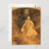 Das Zeitalter der Weisheit von Alphonse Mucha Postkarte (Vorne/Hinten)