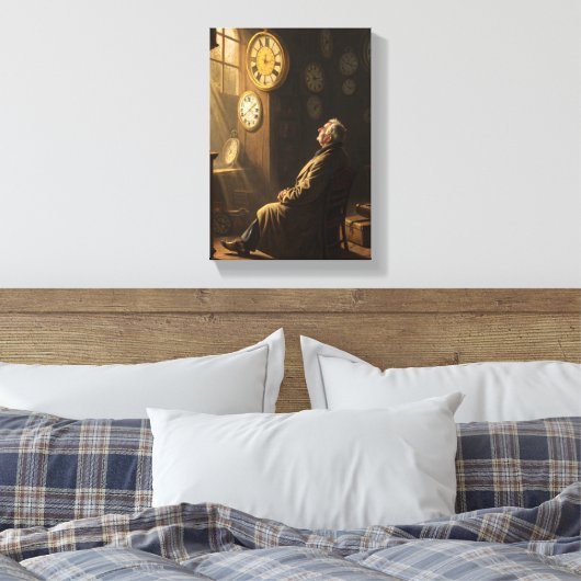 Das Zeitgewicht Leinwanddruck (Insitu (Schlafzimmer))