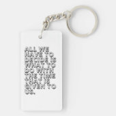 Das Zeitgewicht Schlüsselanhänger (Rückseite)