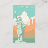 Das zeitlose New York: Freiheitsstatue in der Stad Visitenkarte (Rückseite)