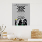 DAS ZEMETÄR IM HALLOWEEN Gedicht Poster (Küche)