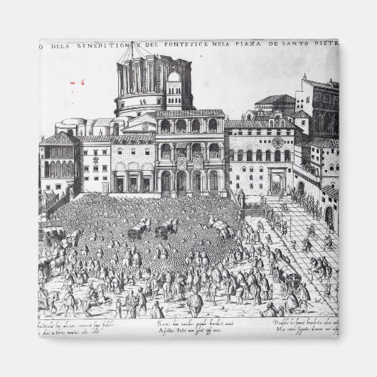 Das Zeugnis des Papstes am Petersplatz Magnet (Vorne)