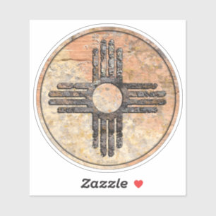 Das Zia-Sun-Symbol in New Mexiko - Canyons reden Aufkleber