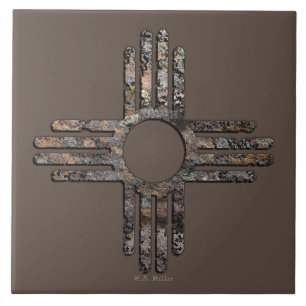 Das Zia-Sun-Symbol in New Mexiko - Gerede über Sch Fliese