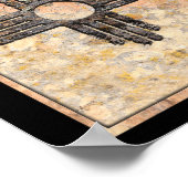 Das Zia-Sun-Symbol-Poster in New Mexico Poster (Ecke)