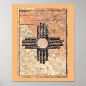 Das Zia-Sun-Symbol-Poster in New Mexico Poster (Vorne)