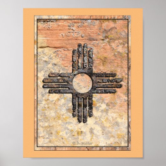 Das Zia-Sun-Symbol-Poster in New Mexico Poster (Vorne)