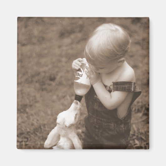 Das Ziegenmagnet fütternd Magnet (Vorne)