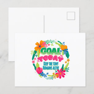 Das Ziel heute Behalte das Leben der kleinen Mensc Postkarte