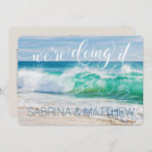 Das Ziel, Wellen zu brechen, wir tun es Hochzeit Einladung (Vorne/Hinten)