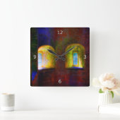 Das Zimmer im Kopf, in dem ich meine Erinnerungen Quadratische Wanduhr (Zuhause)