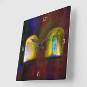 Das Zimmer im Kopf, in dem ich meine Erinnerungen Quadratische Wanduhr (Winkel)