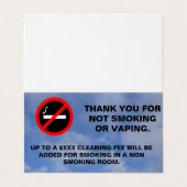 Das Zimmer war sauber und das Bad war sehr sauber. Visitenkarten (Außenseite Aufgefaltet)