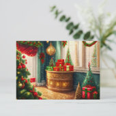 Das Zimmer war sehr schön eingerichtet. Weihnachts Einladung (Stehend Vorderseite)