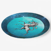 Das Zinneinhorn Pappteller (Schrägansicht)