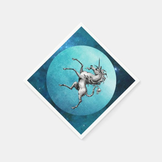 Das Zinneinhorn Serviette (Ecke)