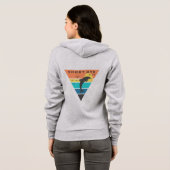 Das Zipper-Hoodie-Logo für Frauen auf der Rückseit Hoodie (Schwarz voll)