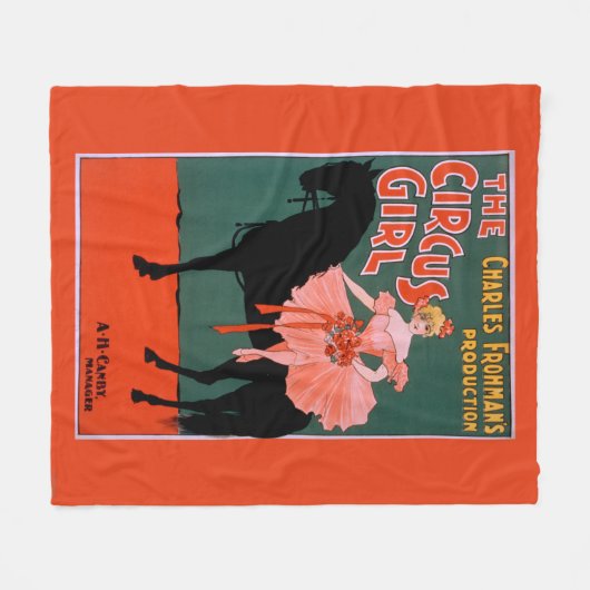 Das Zirkus-Mädchen - Frau auf PferdeTheater- Fleecedecke (Vorderseite (Horizontal))