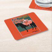 Das Zirkus-Mädchen - Frau auf PferdeTheater- Rechteckiger Pappuntersetzer (angewinkelt)