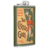 Das Zirkus-Mädchen-Theaterplakat #1 Flachmann (Rechts)