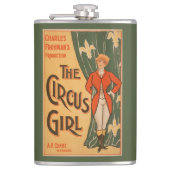 Das Zirkus-Mädchen-Theaterplakat #1 Flachmann (Vorderseite)