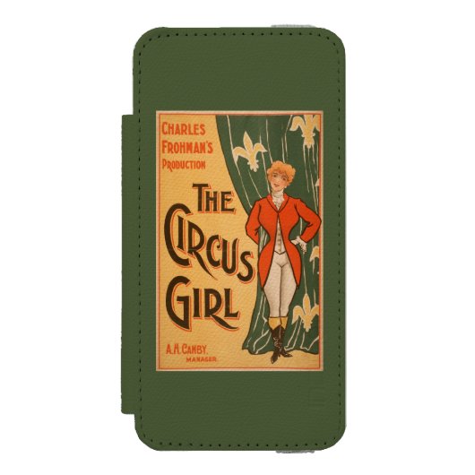Das Zirkus-Mädchen-Theaterplakat #1 Incipio iPhone Geldbeutel-Hülle (Folio Vorderseite)