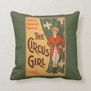 Das Zirkus-Mädchen-Theaterplakat #1 Kissen