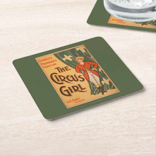 Das Zirkus-Mädchen-Theaterplakat #1 Rechteckiger Pappuntersetzer (angewinkelt)