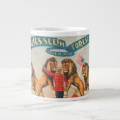 Das Zirkusposter Julius sieht mit seinen Löwen Jumbo-Tasse (Vorderseite)