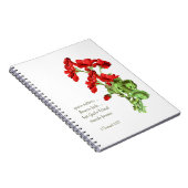 Das Zitat der Geranium-Blume Notizblock (Rechte Seite)