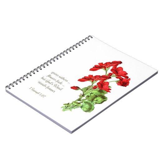 Das Zitat der Geranium-Blume Notizblock (Linke Seite)