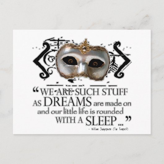 Das Zitat der Tempest Postkarte (Vorderseite)